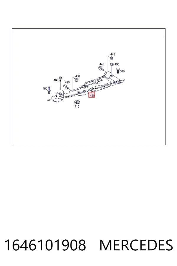 Защита днища левая Mercedes A1646101908 цена, от 25.34 USD