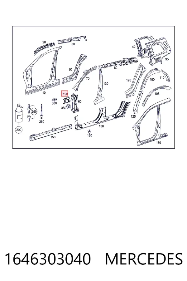 Купить A1646303040 Mercedes 