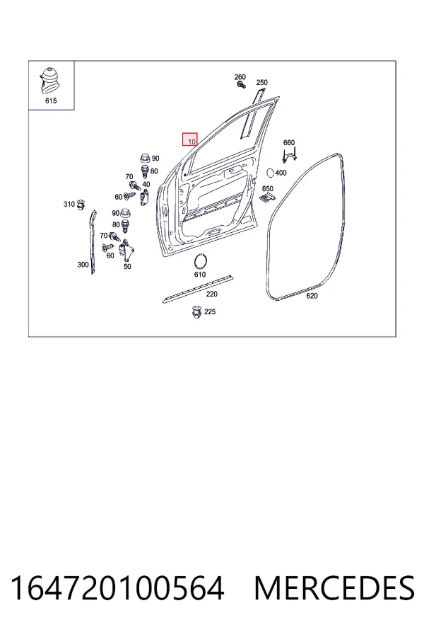 Купить A1647201005 Mercedes Дверь передняя правая