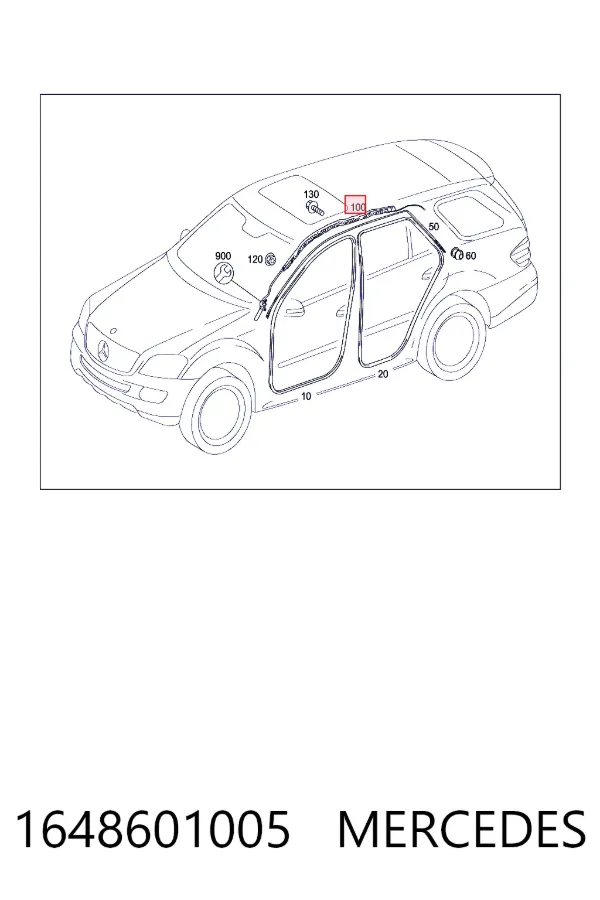 A1648601005 Mercedes Подушка безопасности, сбоку правая