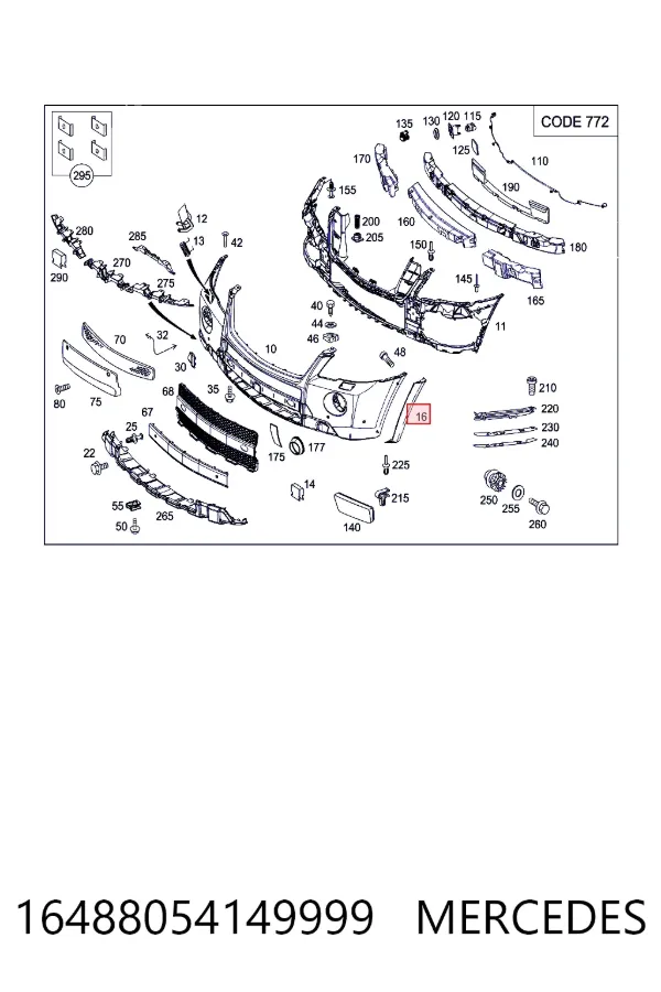  Mercedes A1648805414 цена, от 41.16 USD
