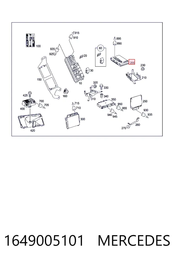 A1649005101 Mercedes Блок управления сигналами SAM