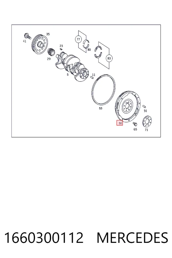 Маховик двигателя Mercedes A1660300112 цена, от 483.74 USD