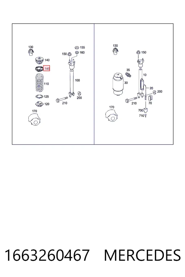Проставка передней пружины A1663260467 Mercedes