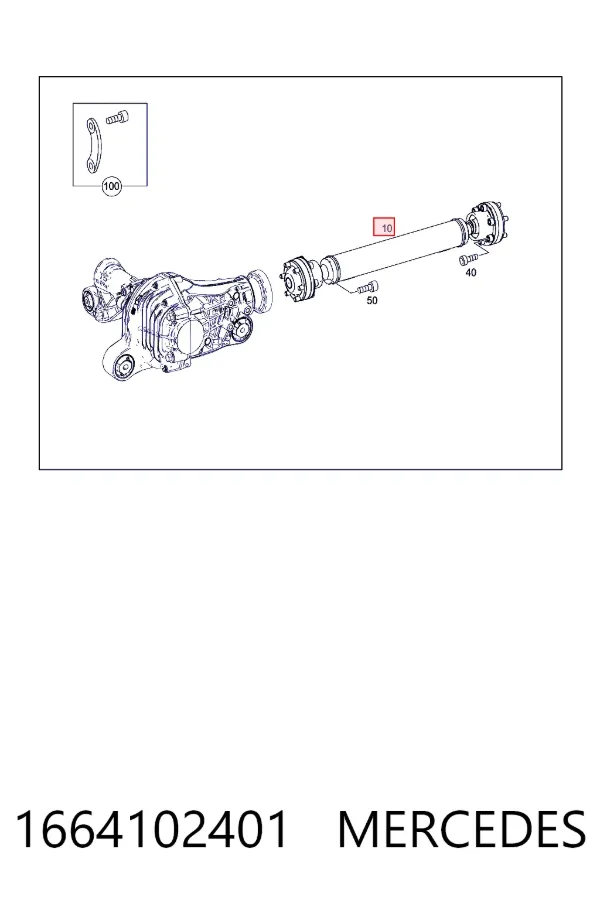 A1664102401 Mercedes Передний карданный вал