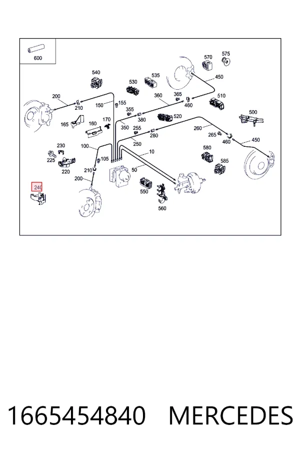 Скоба тормозной трубки Mercedes A1665454840 цена, от 12.67 USD