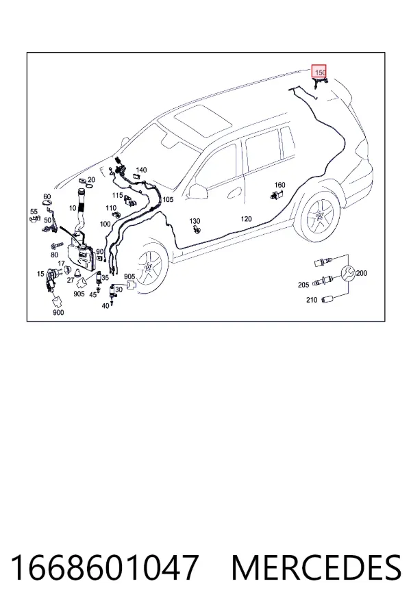  Mercedes A1668601047 цена, от 17.43 USD