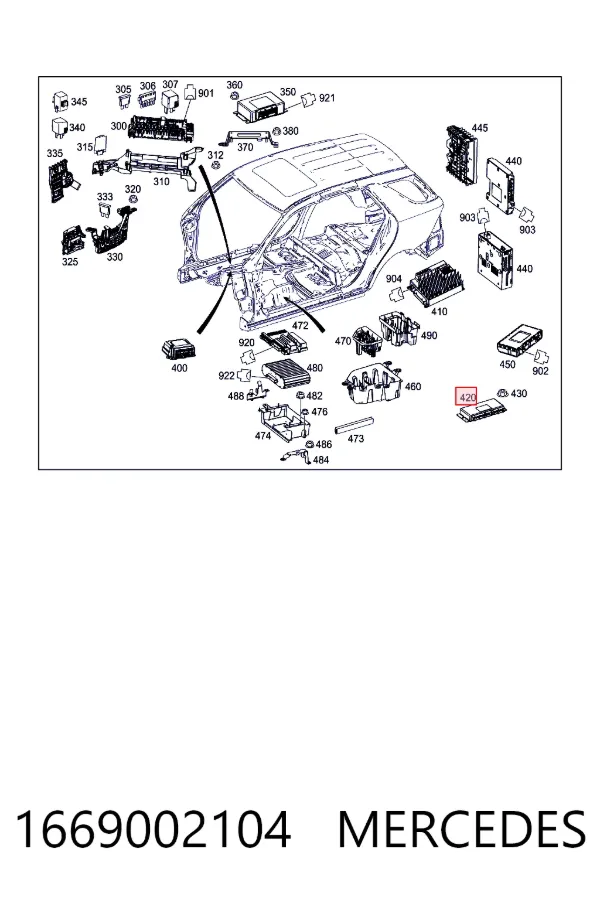  Mercedes A1669002104 цена, от 63.34 USD