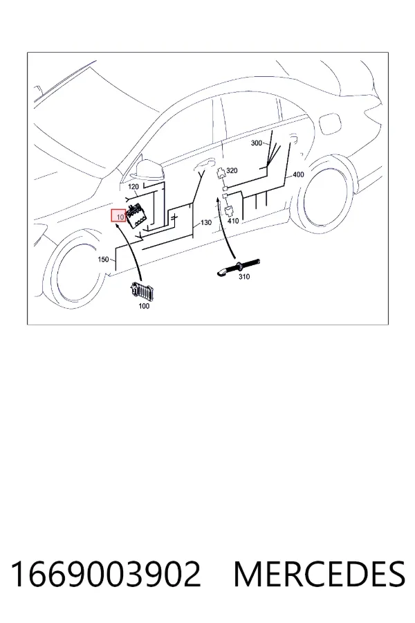 Блок комфорта передней двери Mercedes A1669003902 цена, от 102.71 USD
