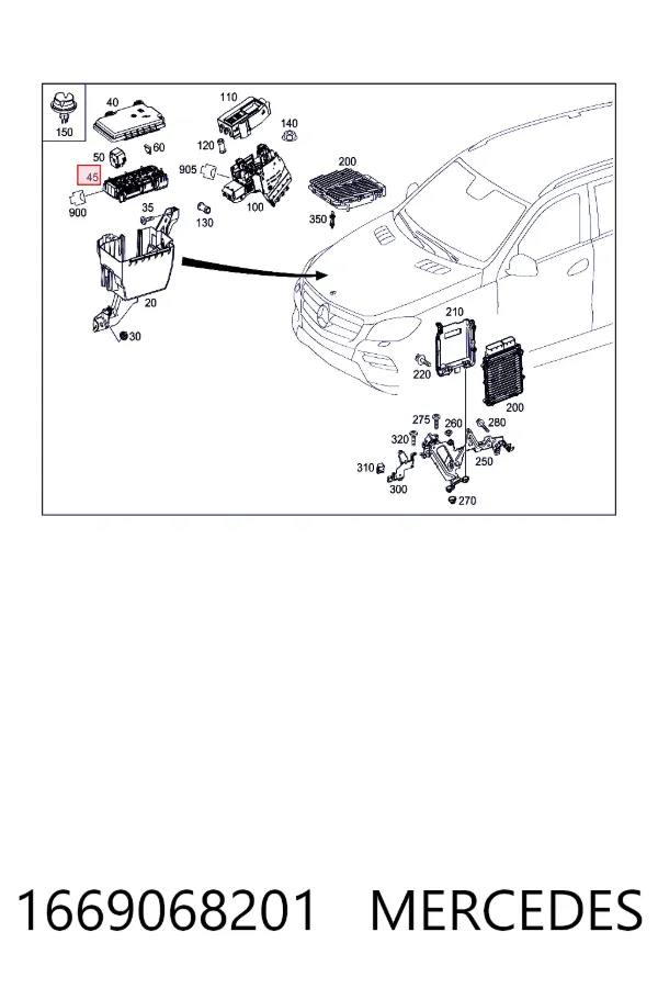 Коробка предохранителей Mercedes A1669068201 цена, от 40.35 USD