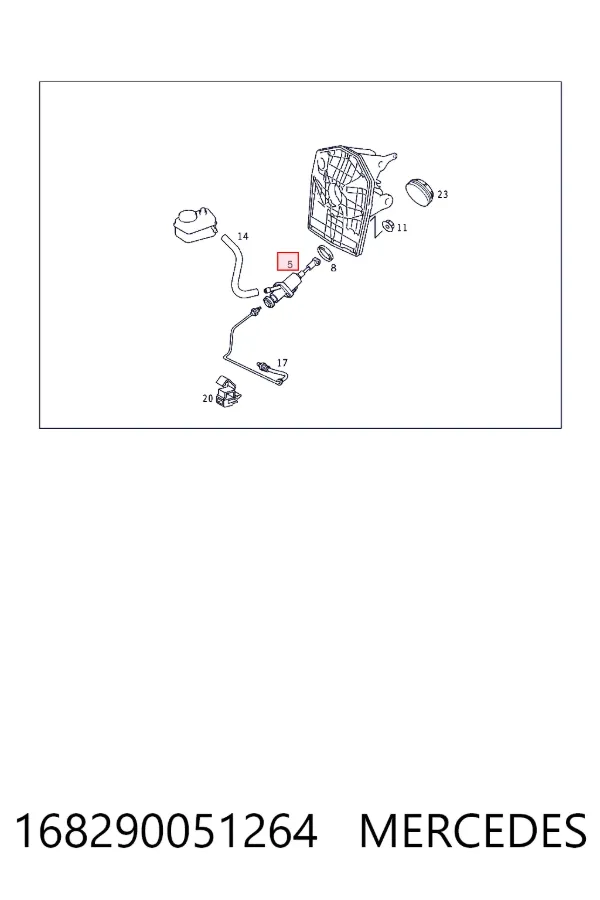 Главный цилиндр сцепления A1682900512 Mercedes