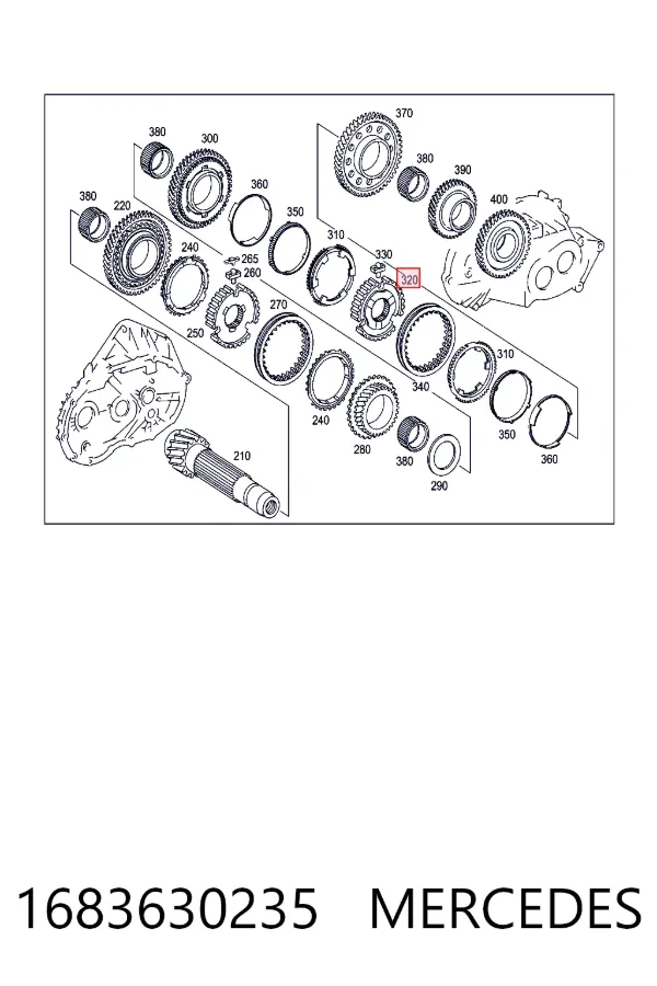Купить A1683630235 Mercedes Синхронизатор 1/2-й передачи