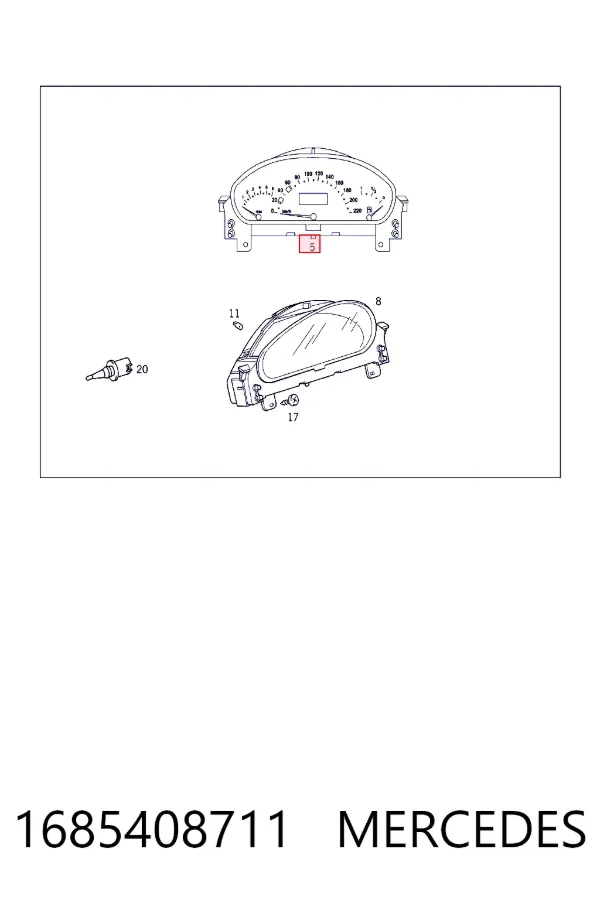 Панель приборов 1685408711 Mercedes