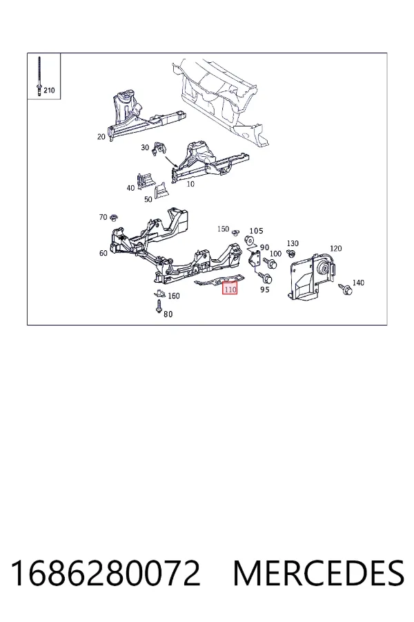  Mercedes A1686280072 цена, от 3.80 USD