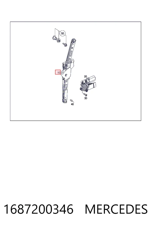 Стеклоподъемник передней левой двери A1687200346 Mercedes