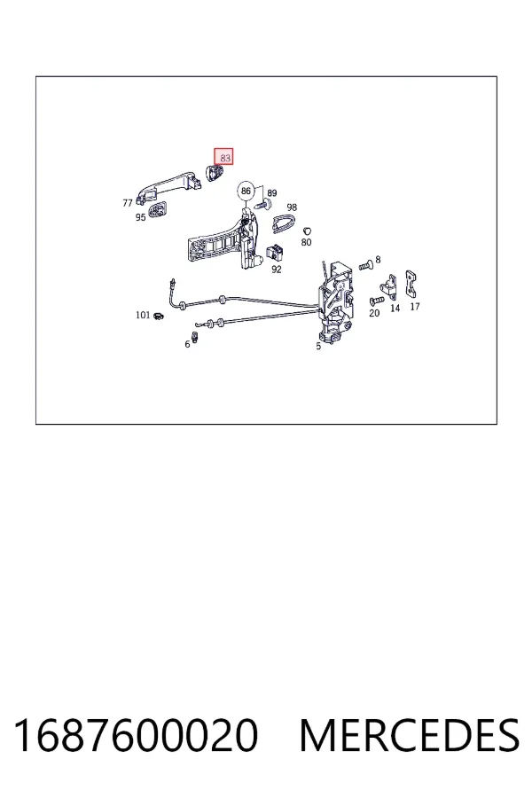 A1687600020 Mercedes 