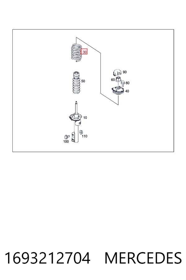 Пружина амортизатора передняя Mercedes A1693212704 цена, от 29.06 USD