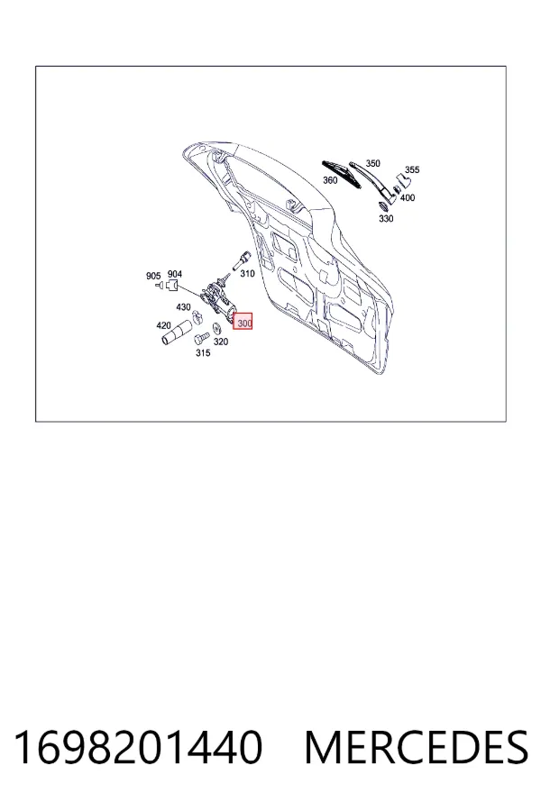 Купить A1698201440 Mercedes Мотор стеклоочистителя заднего стекла