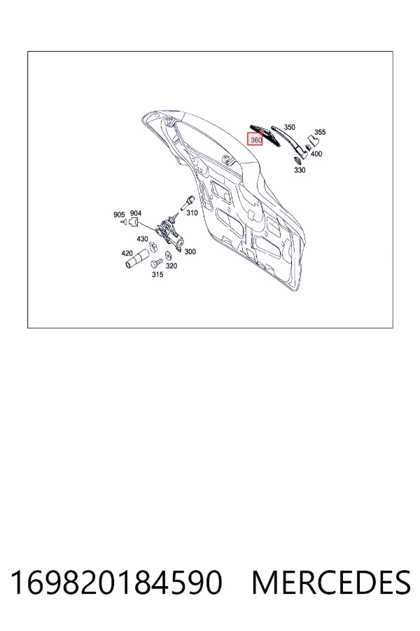 Дворник задний 169820184590 Mercedes