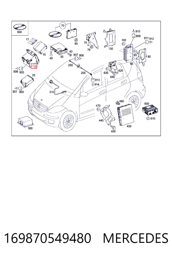 Автомагнитола Mercedes A1698705494