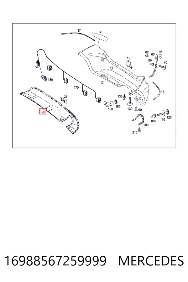  Mercedes A1698856725 цена, от 126.98 USD