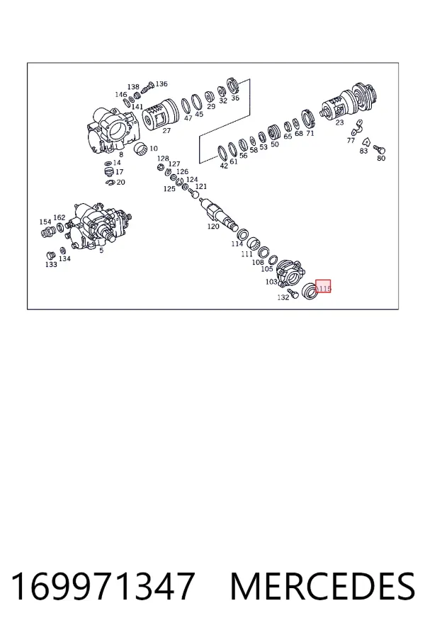 A0169971347 Mercedes Сальник насоса г/у руля