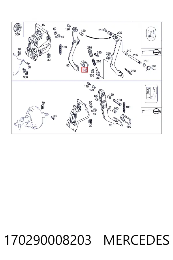 A170290008203 Mercedes Накладка педалей