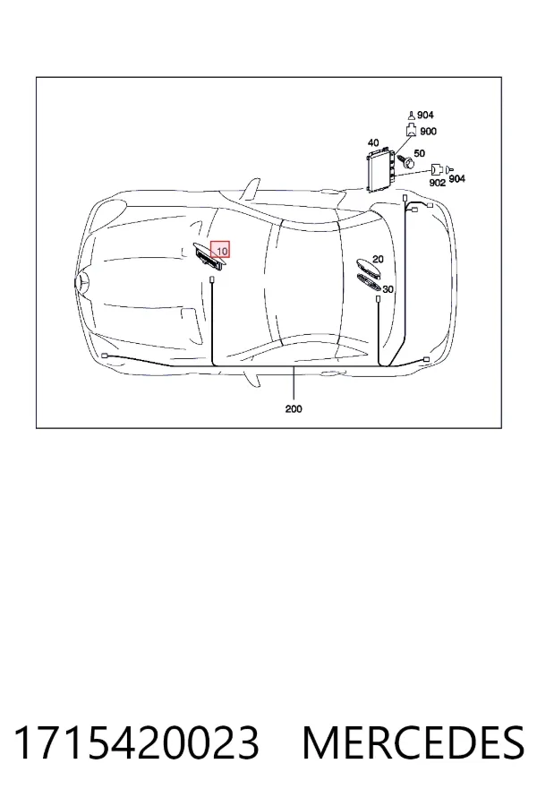 Купить A1715420023 Mercedes Дисплей парктроника