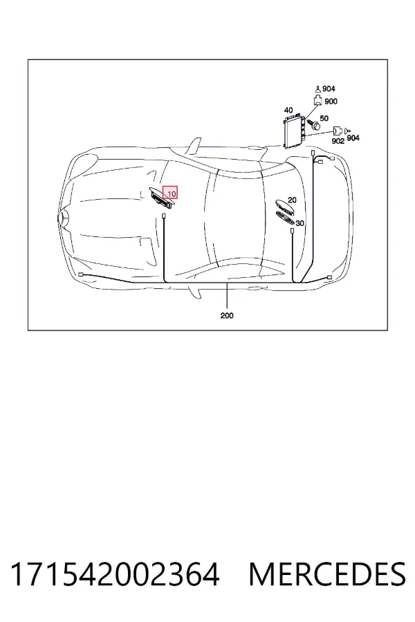 Дисплей парктроника Mercedes A1715420023