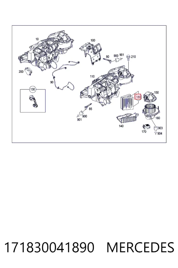 Купить A1718300418 Mercedes Фильтр салона угольный