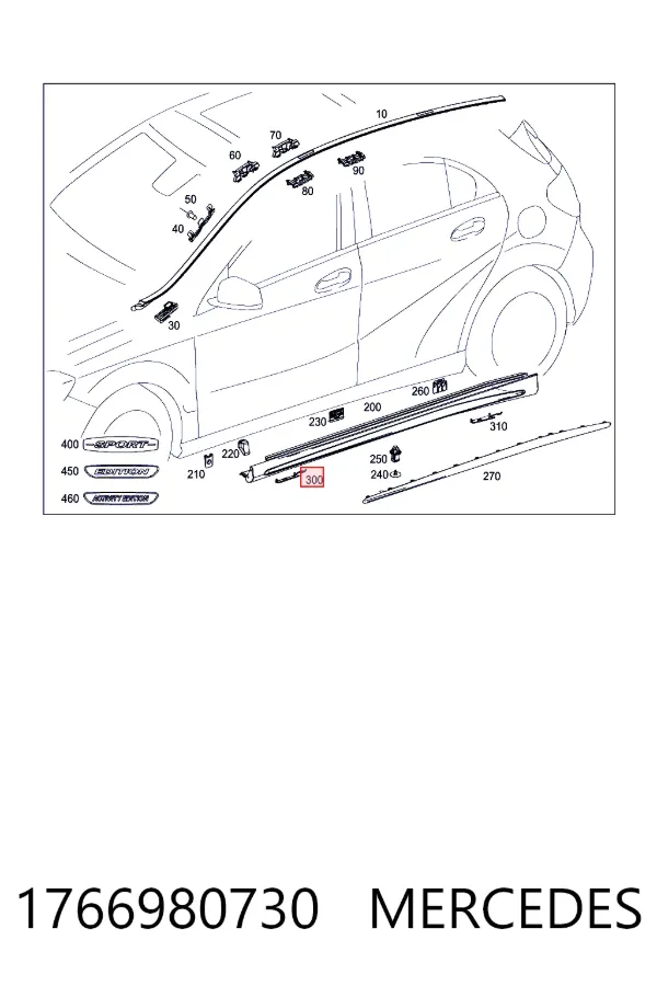 Mercedes A1766980730 цена, от 58.60 USD