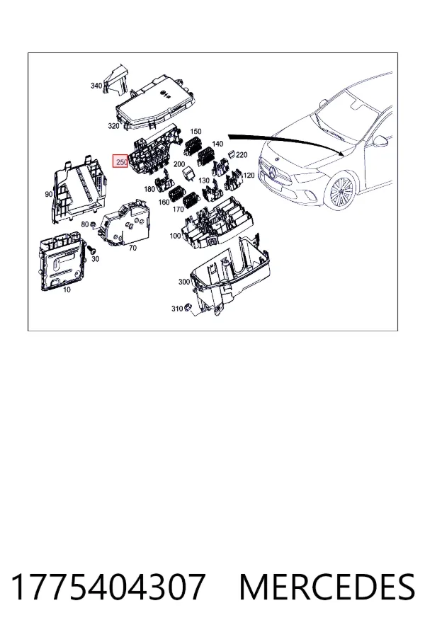 Купить A1775404307 Mercedes Монжатный блок реле