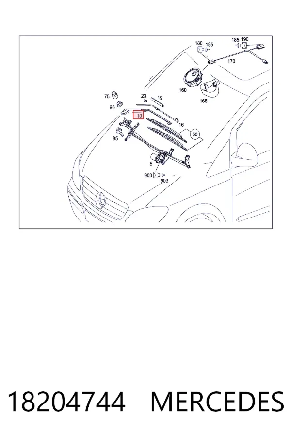 A0018204744 Mercedes 