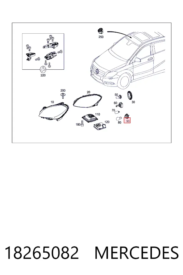  Mercedes A0018265082 цена, от 53.09 USD