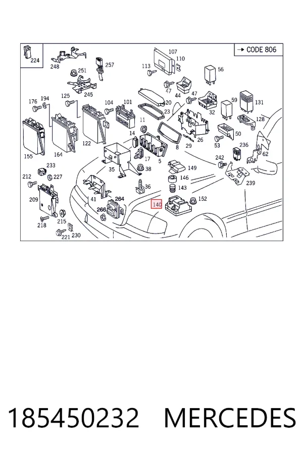 A0185450232 Mercedes Мозги двигателя