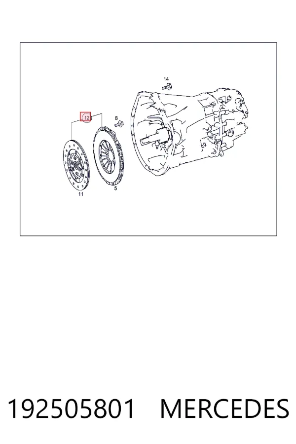 Сцепление 192505801 Mercedes