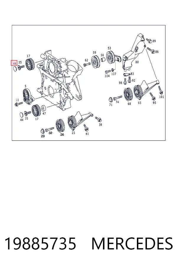 Паразитный ролик приводного ремня Mercedes A0019885735 цена, от 1.86 USD