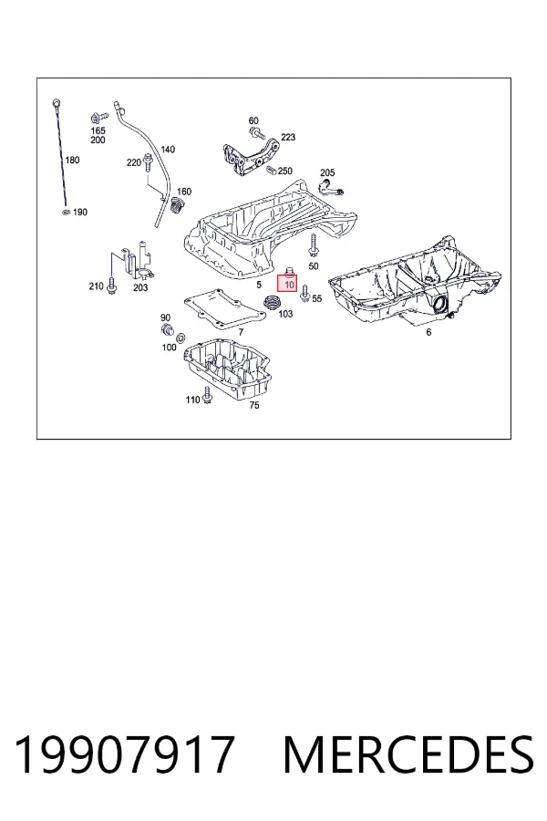 Пробка поддона двигателя Mercedes A0019907917 цена, от 24.42 USD