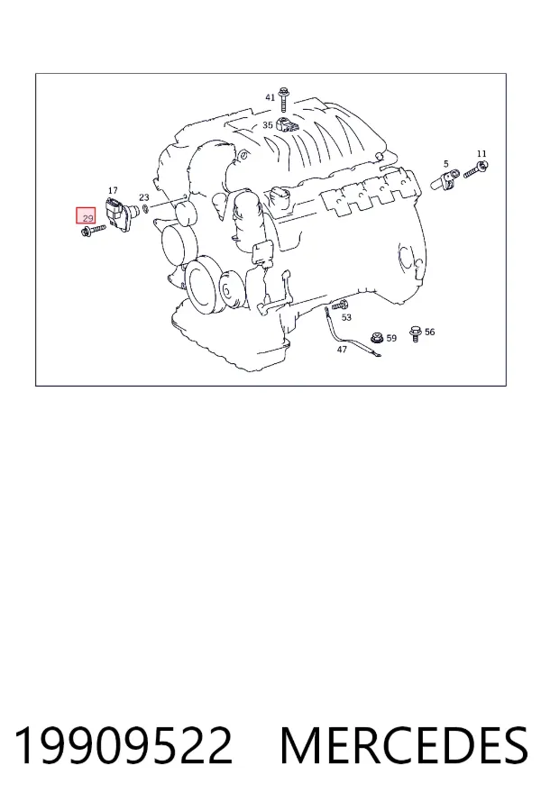  Mercedes A0019909522 цена, от 9.41 USD