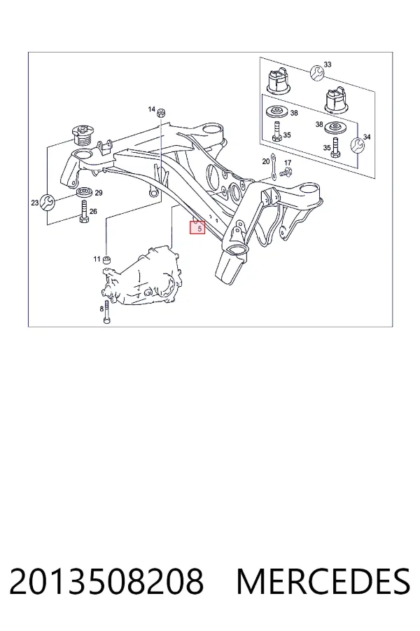 A2013508208 Mercedes Подрамник задней подвески