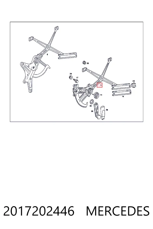 Стеклоподъемник передней правой двери Mercedes A2017202446 цена, от 25.34 USD