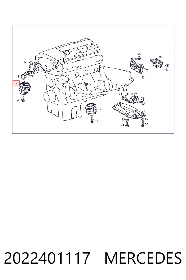 Подушка двигателя Mercedes A2022401117 цена, от 56.14 USD