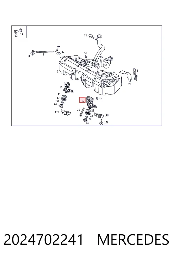 A2024702241 Mercedes Электробензонасос