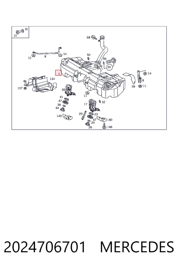 Бензобак Mercedes A2024706701 цена, от 126.70 USD