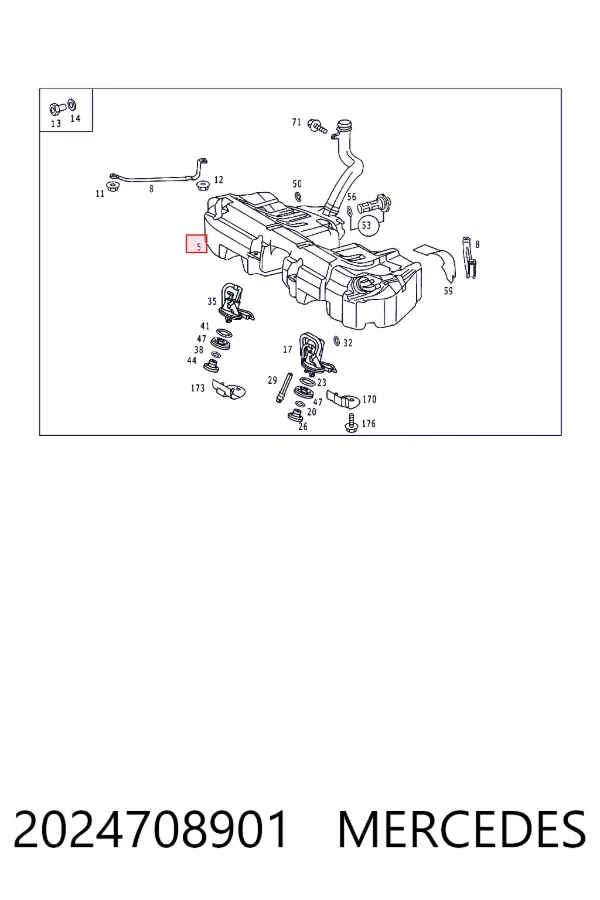 Бензобак Mercedes A2024708901 цена, от  
