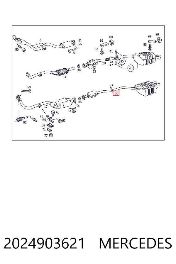  Mercedes A2024903621 цена, от 749.30 USD