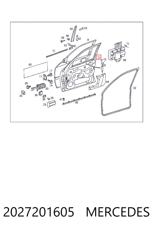 Дверь передняя правая Mercedes C W202
