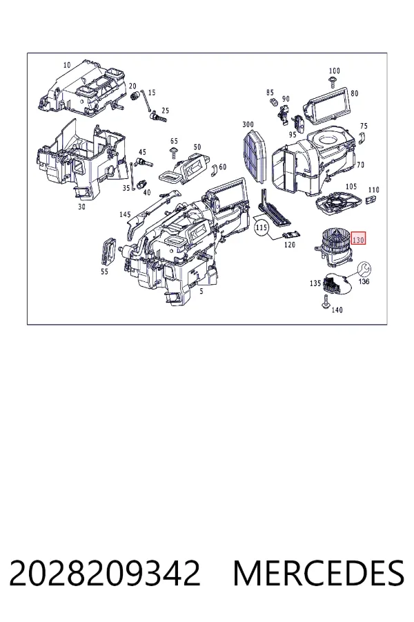 A2028209342 Mercedes Электромотор печки