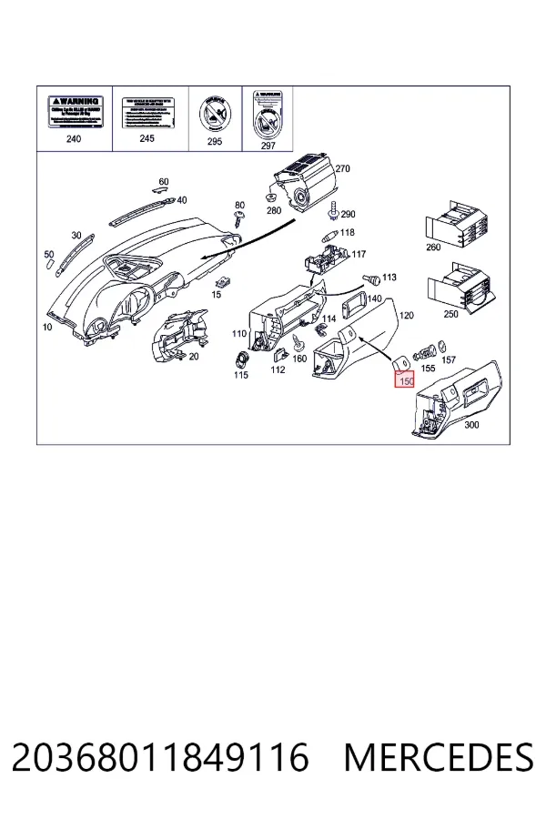  Mercedes A2036801184 цена, от 127.92 USD