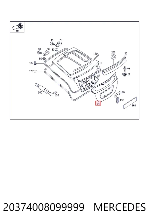 Пятая дверь Mercedes A2037400809 цена, от 114.02 USD